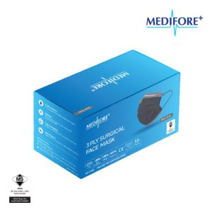 3 Ply Surgical Face Masks (Dark Grey)