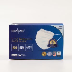 4 Ply Surgical Face Masks (Light Blue)